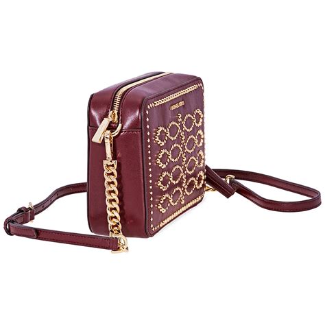 michael kors ginny studded crossbody blossom|Ginny Leather Crossbody Bag .